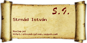 Strnád István névjegykártya